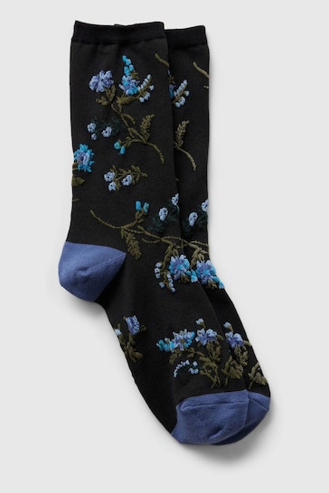 Gap Blue Floral Crew Socks