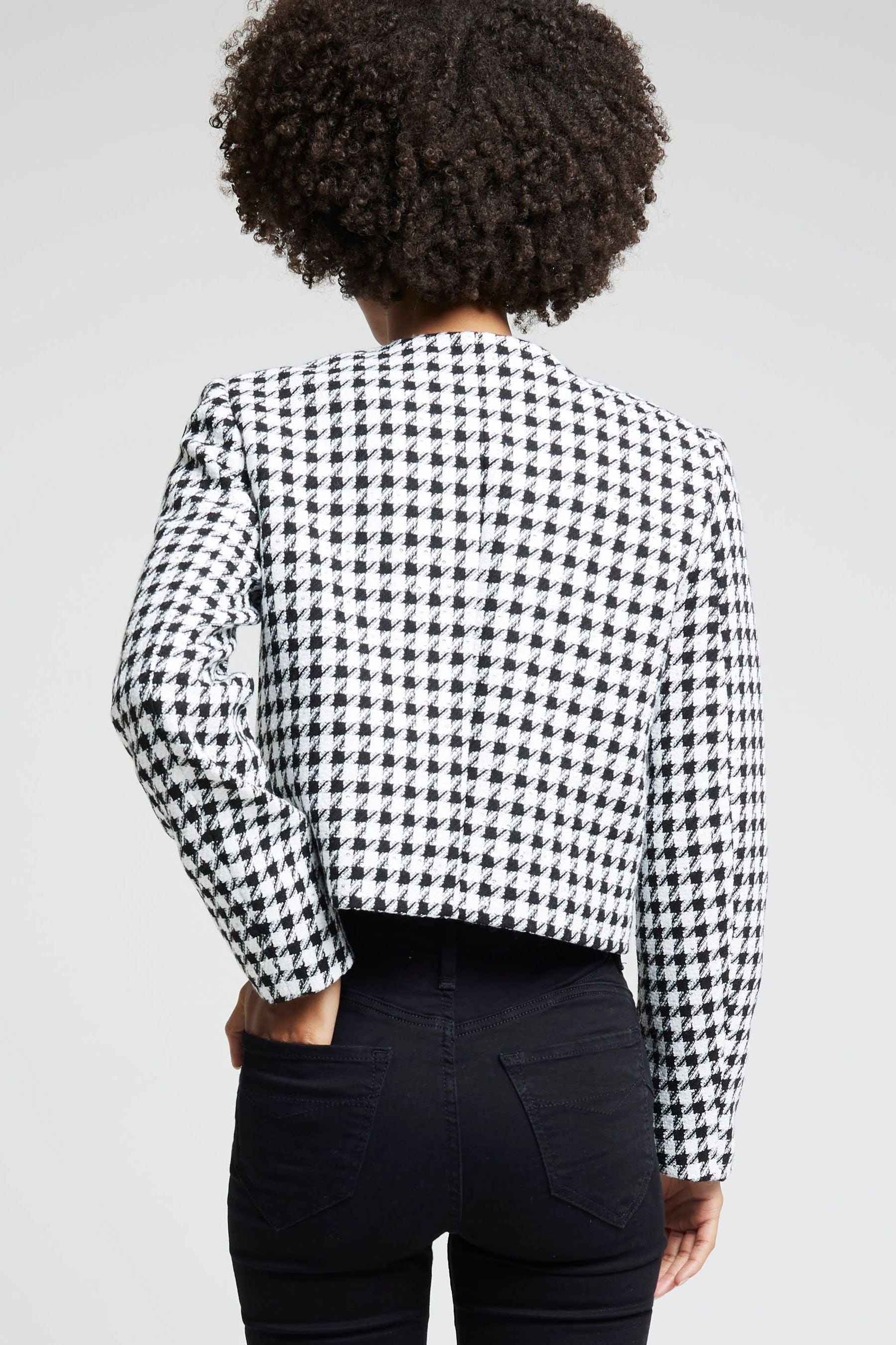 Black boucle jacket river island shop