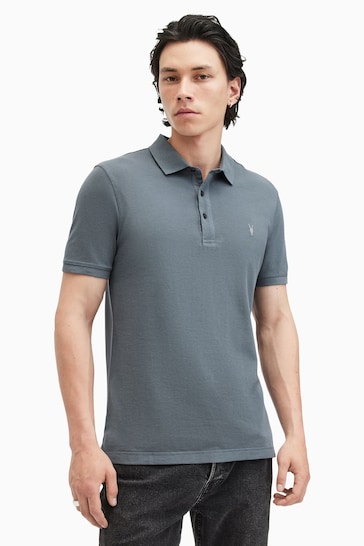 AllSaints Blue Reform Shortsleeve Polo Shirt 2 Pack