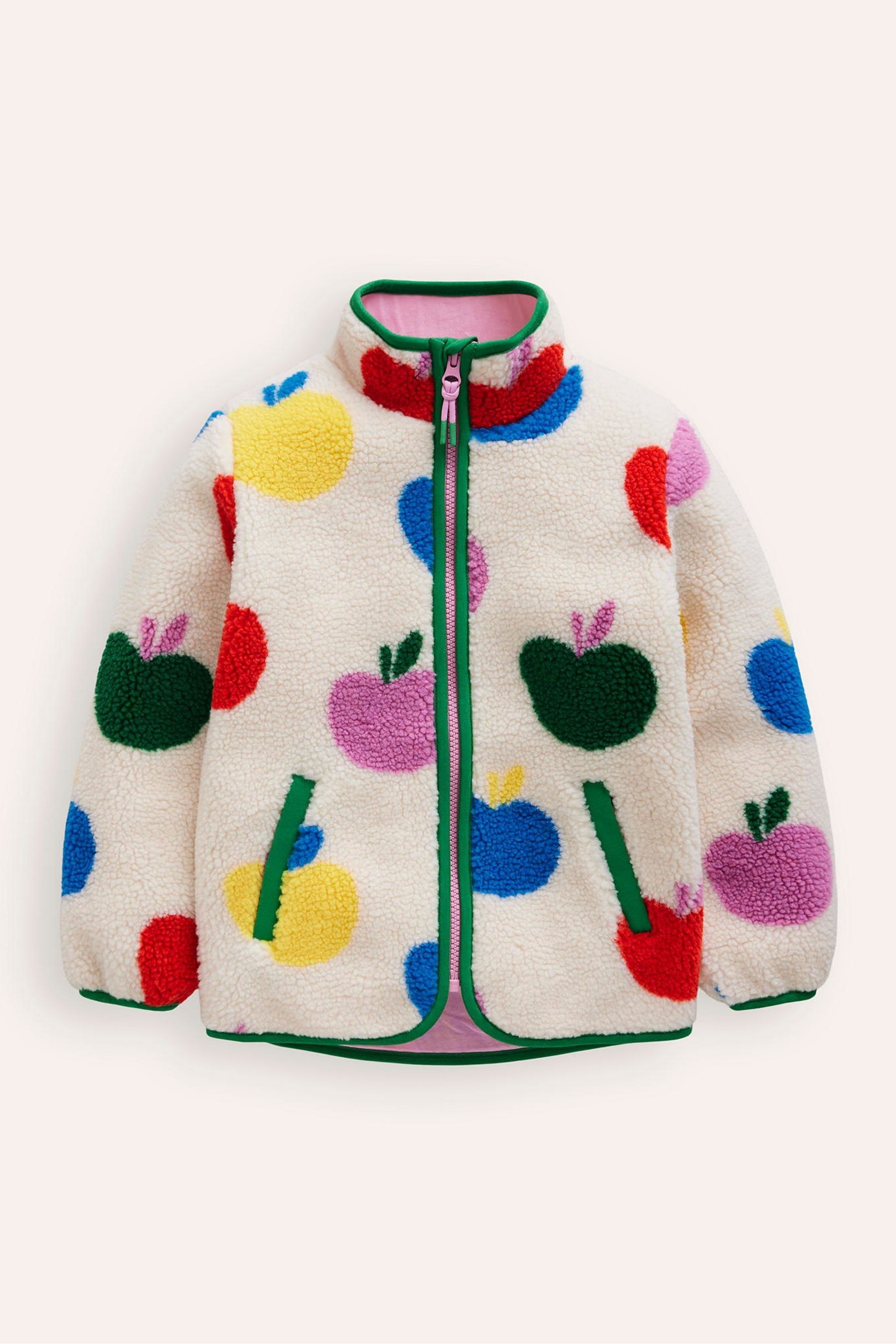 Buy Boden White Borg Zip Through Jacket from the Next UK online shop