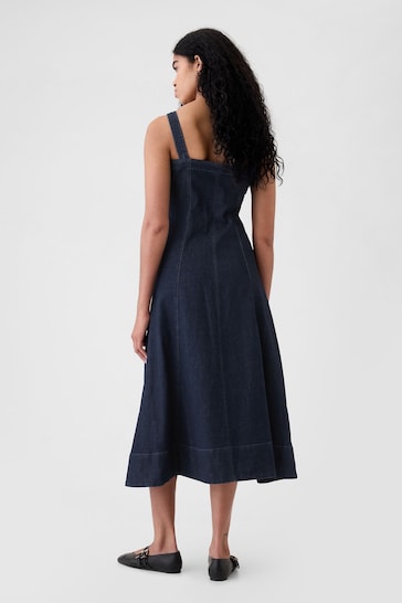 Gap Blue Denim Maxi Dress