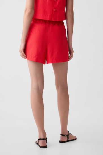 Gap Red 4" Linen Cotton Everyday Shorts