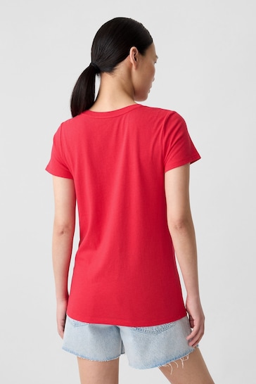 Gap Red Favourite Crew Neck Short Sleeve T-Shirt