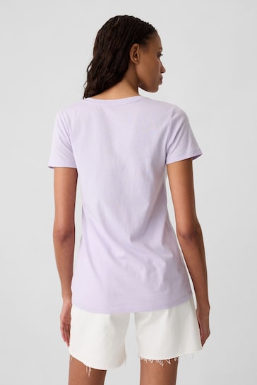 Gap Purple Favourite Short Sleeve V Neck T-Shirt