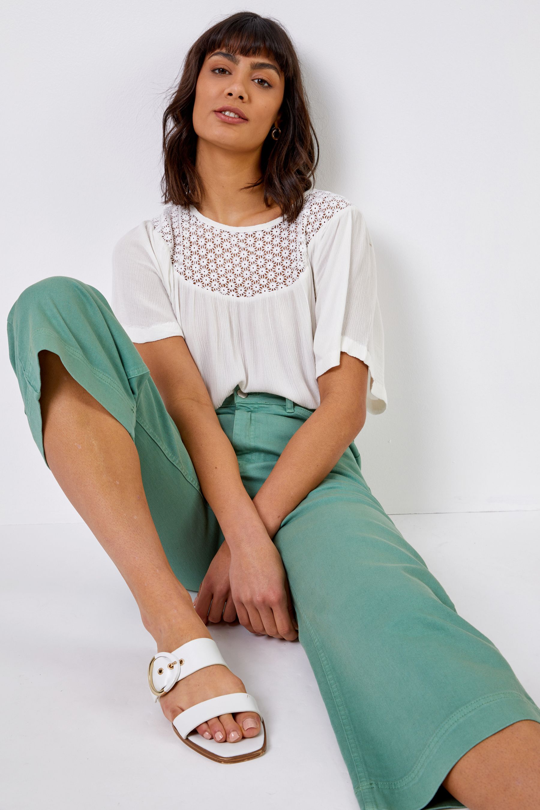 Levi's wide leg denim culottes store