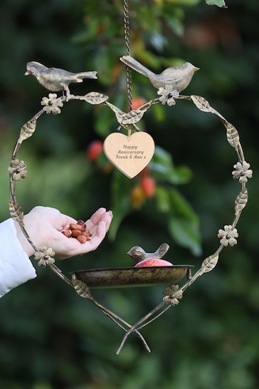 Personalised Hanging Heart Bird Feeder by Dibor