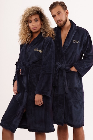 Personalised Fleece Robe by Le Olive