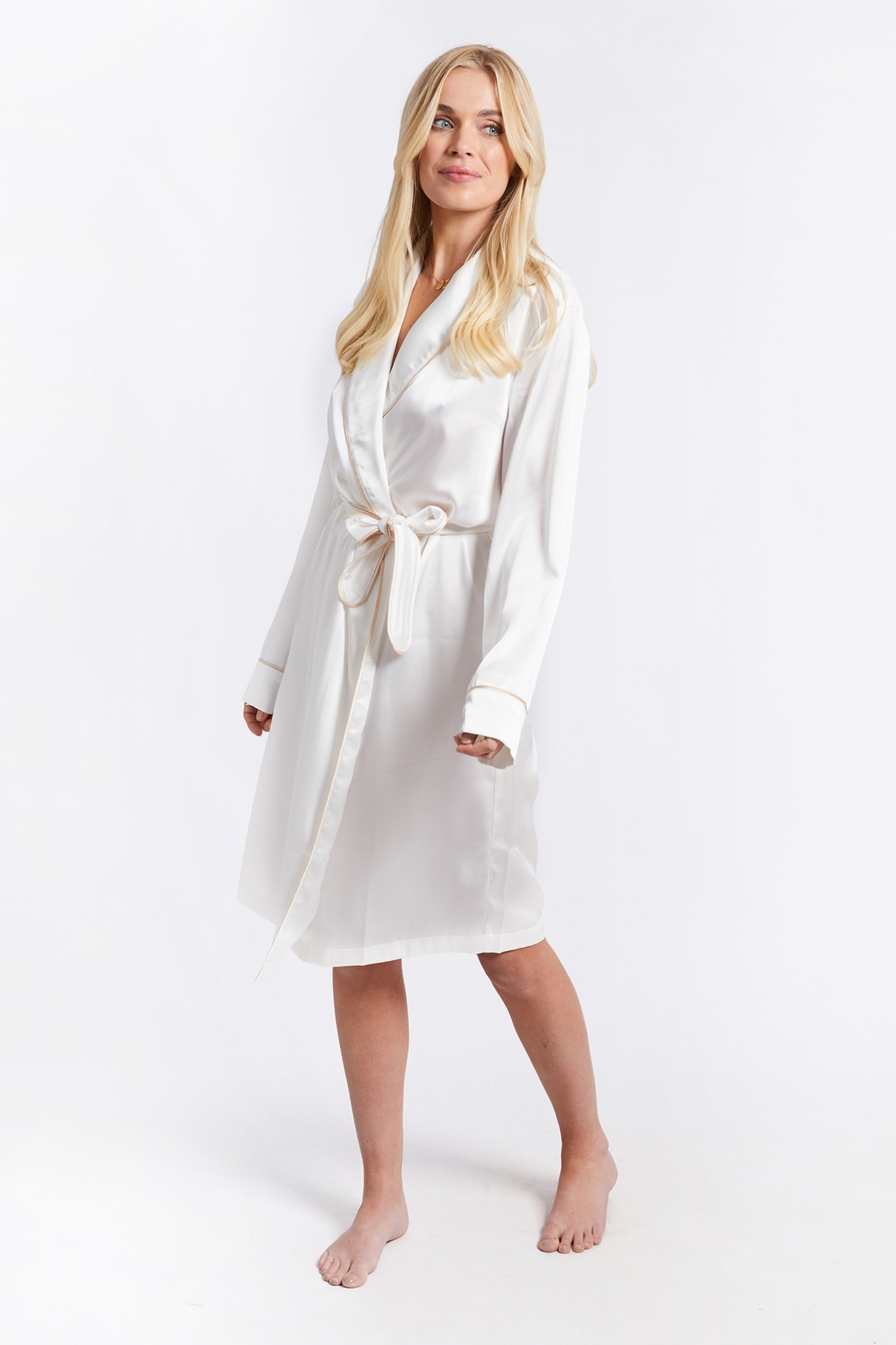 personalised satin gown