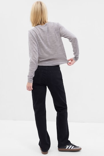 Gap Grey Merino Wool Short Cardigan