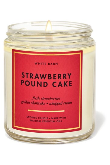 Buy Bath & Body Works Strawberry Pound Cake Single Wick Candle 7 oz / 198 g from the Next UK online shop