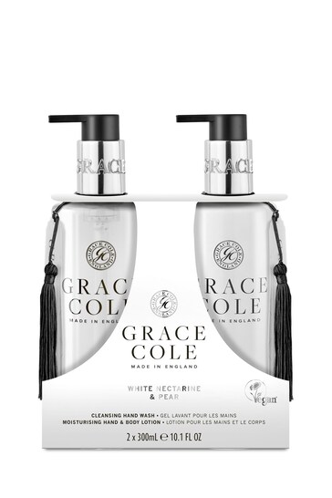 Grace Cole White Nectarine  Pear Hand Care Duo Set 2x300ml