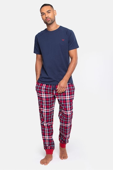 Buy Threadbare Navy Blue Cotton Pyjama Set from the Next UK online shop
