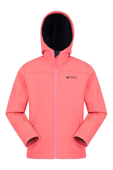Mountain Warehouse Coral Pink Exodus Kids Water Resistant Softshell