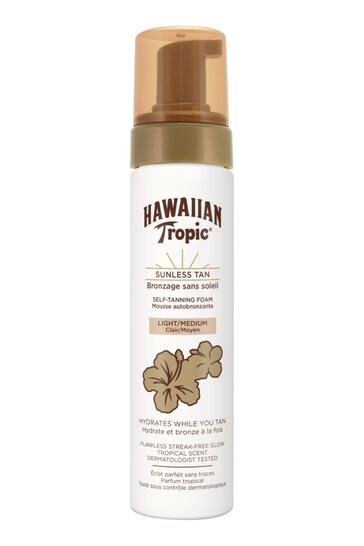Hawaiian Tropic Self Tanning Foam Light/Medium Foam Pump 200ml