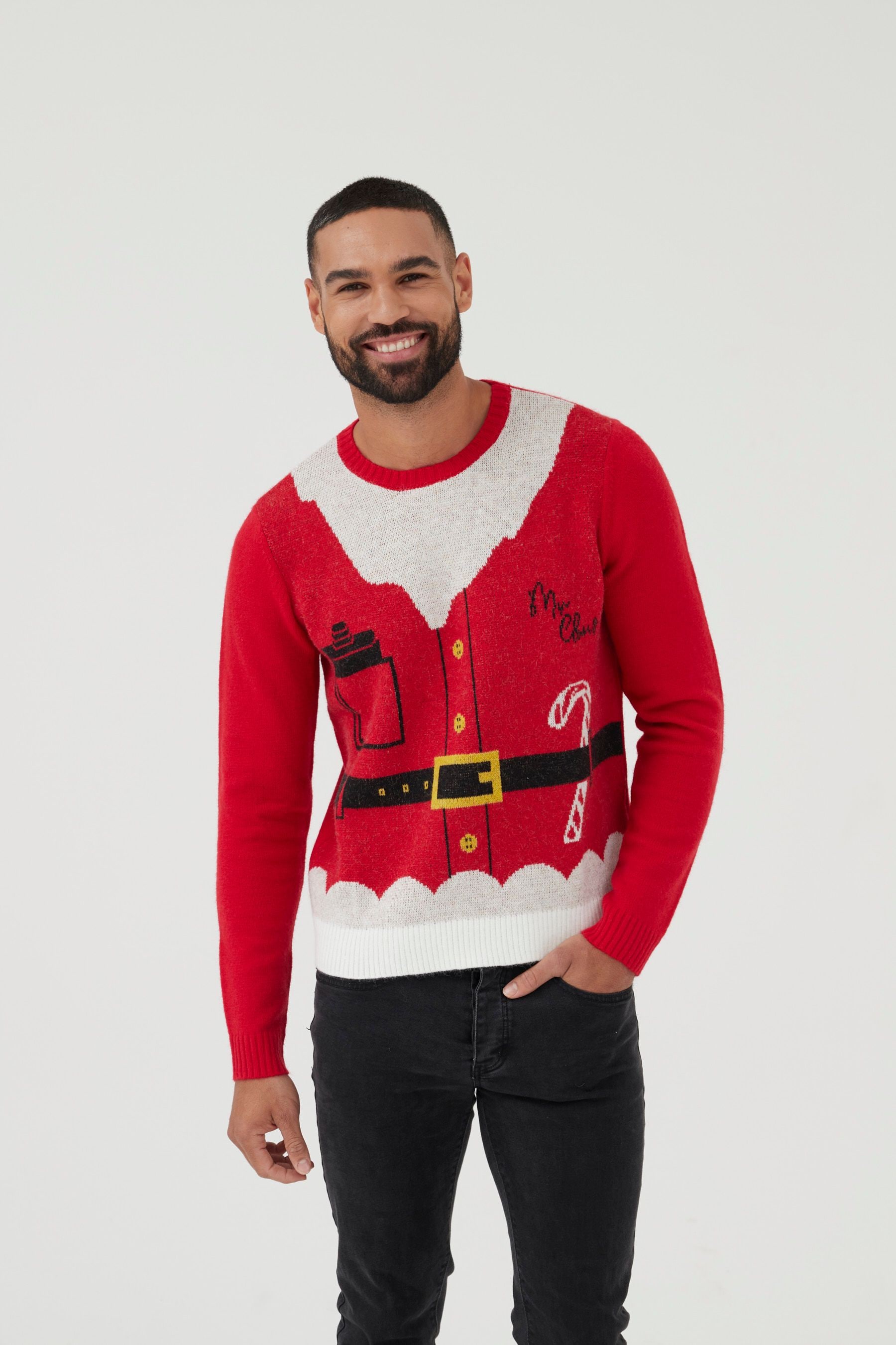 Society 8 Red Christmas Jumper Mens