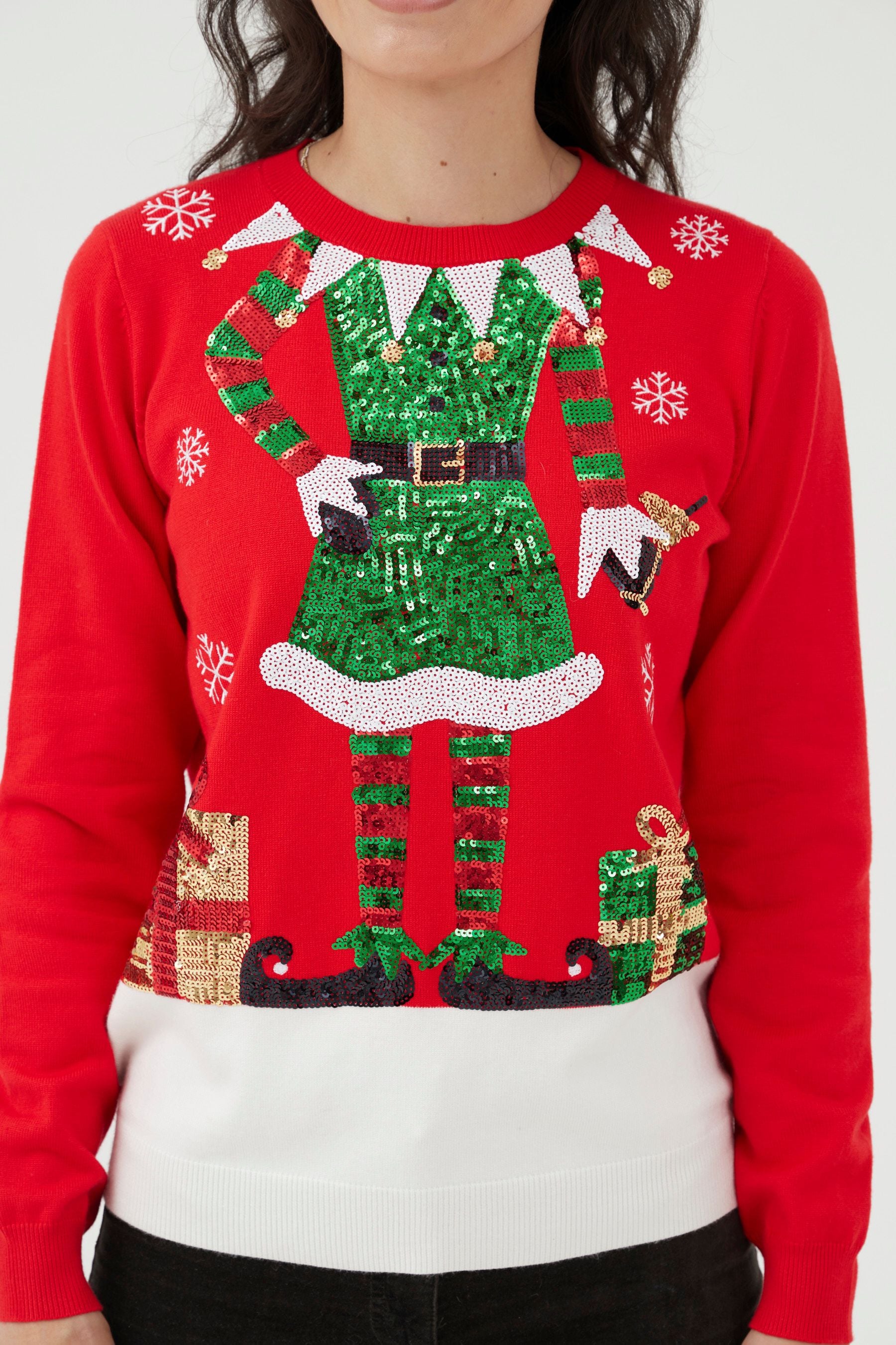 Elf christmas on sale jumper womens