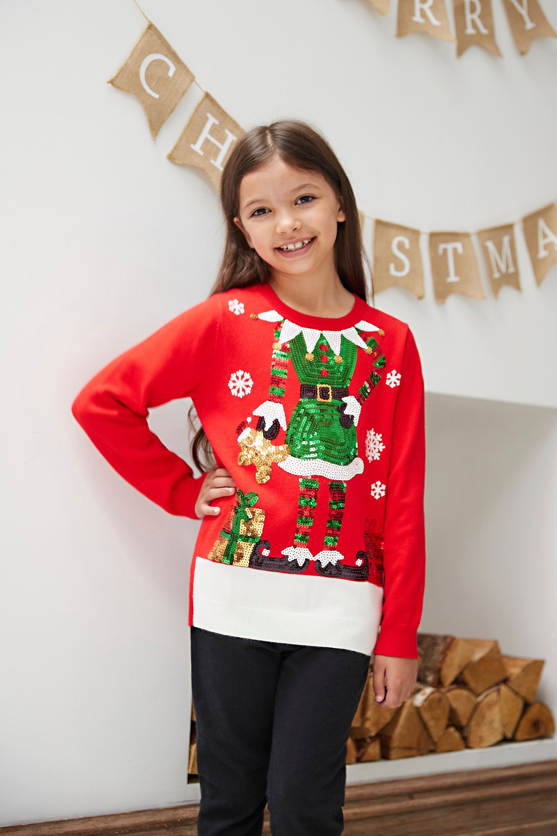 Girls shop elf jumper