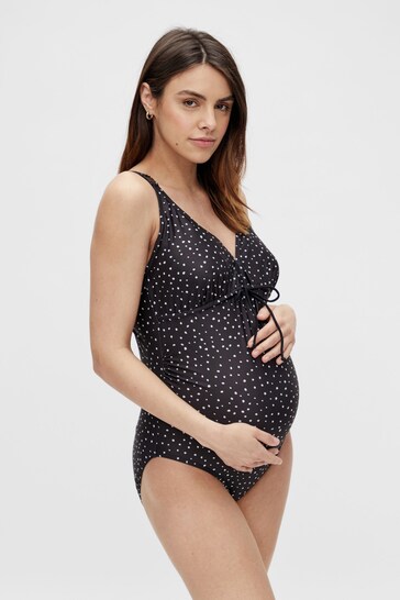 Mamalicious Black Polka Dot Maternity Swimsuit