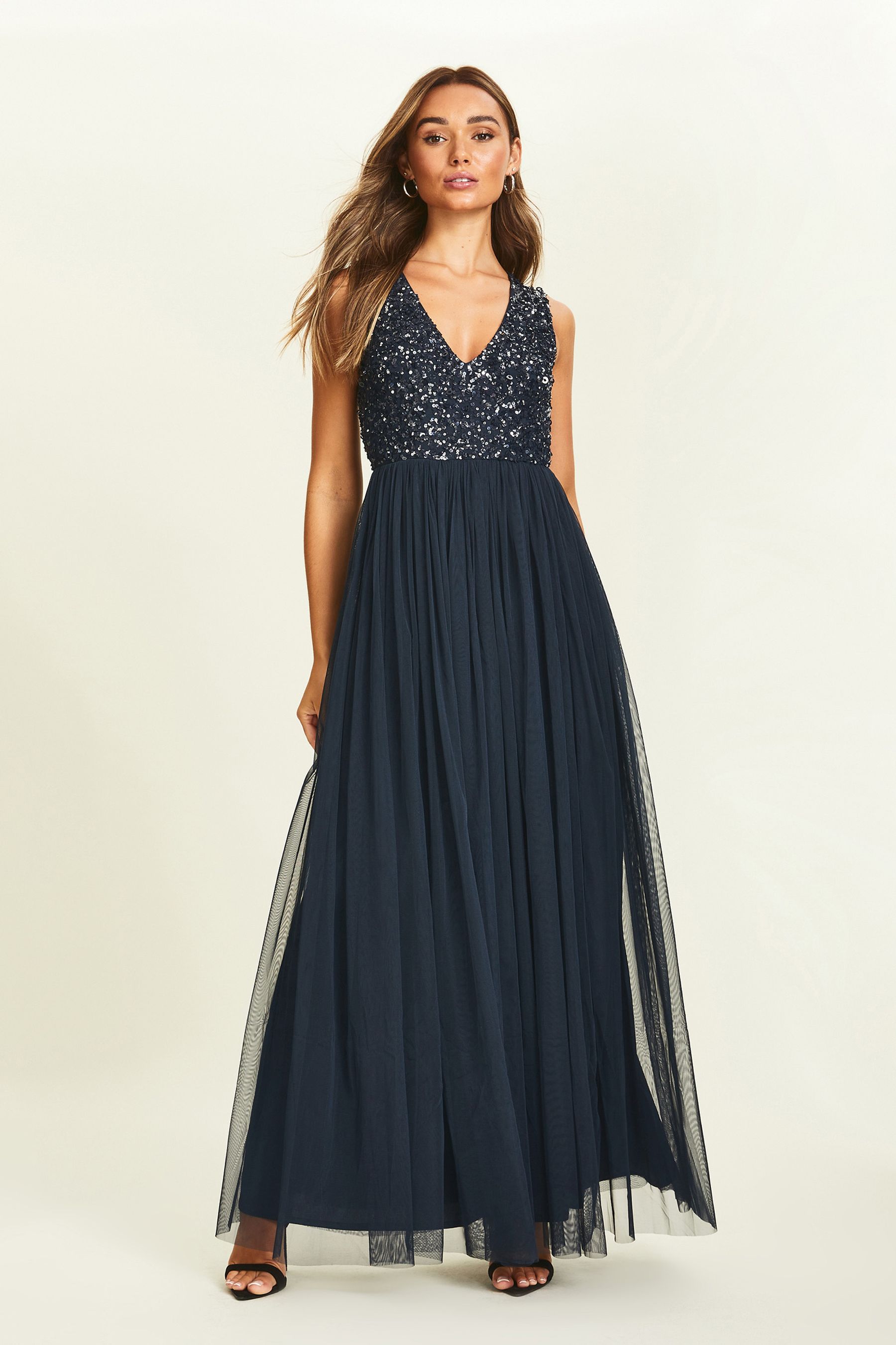Maya sequin top maxi bridesmaid dress sale