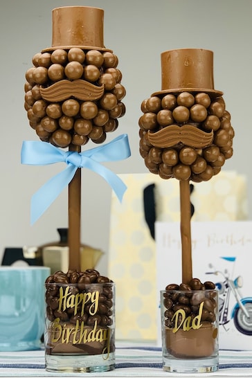 Personalised Malteser Tree with Hat & Moustache by Sweet Trees
