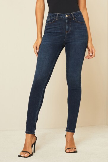 Jeans Straight-leg slim gris