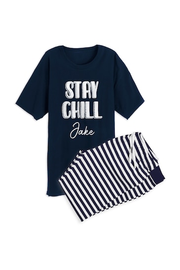 Personalised Stay Chill Pyjamas for Men by Dollymix