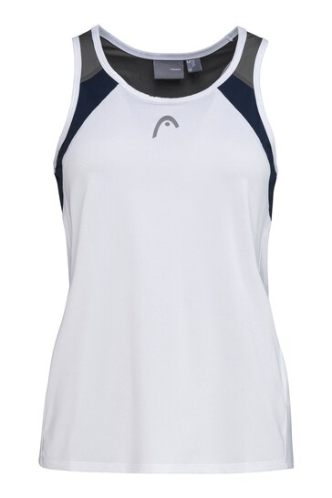 Head White/Dark Blue Club 22 Tennis Vest Top