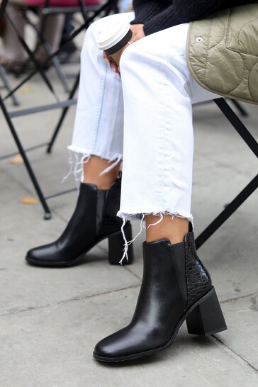 Buy Linzi Superstar Heeled Ankle Boot With Croc detailing from the Next UK  online shop