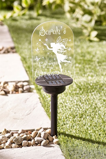 Personalised Solar Fairy Garden Sign by Loveabode
