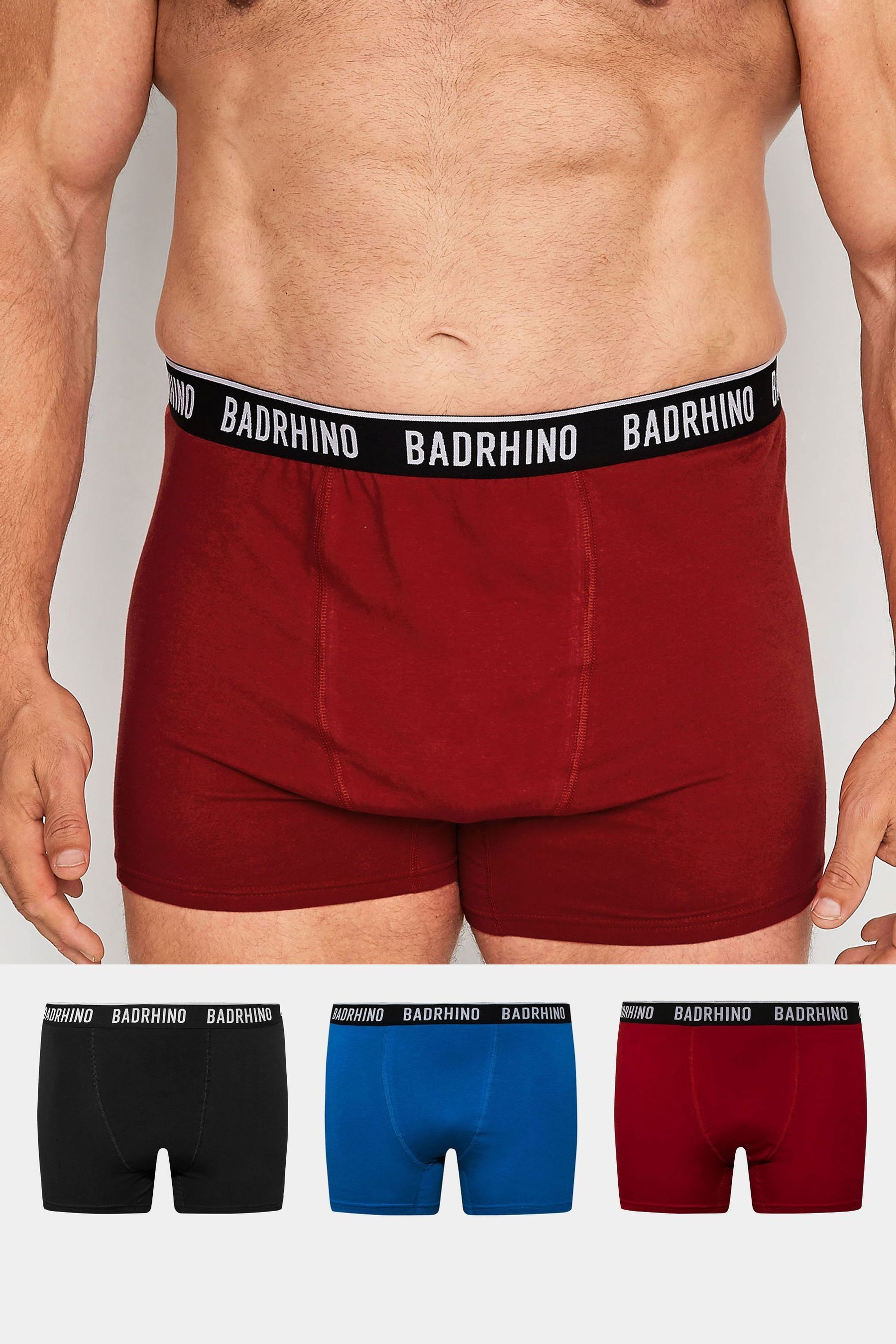 Buy BadRhino Big Tall Black 3 Pack Boxers from the Next UK