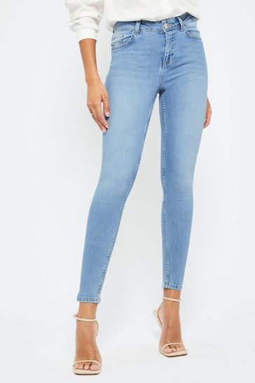 Lipsy Light Wash Mid Rise Skinny Kate Horse Jeans