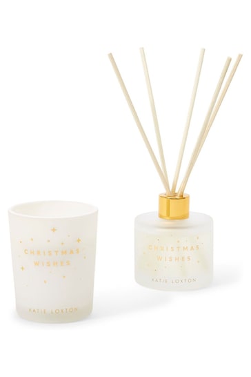 Katie Loxton Clear Christmas Wishes Mini Diffuser & Candle Gift Set
