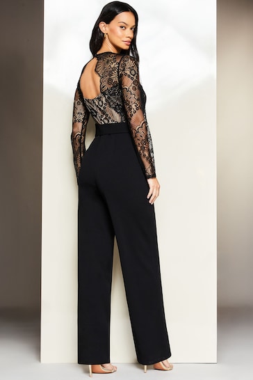Buy Lipsy Black Lace Long Sleeve Body from the Next UK online shop