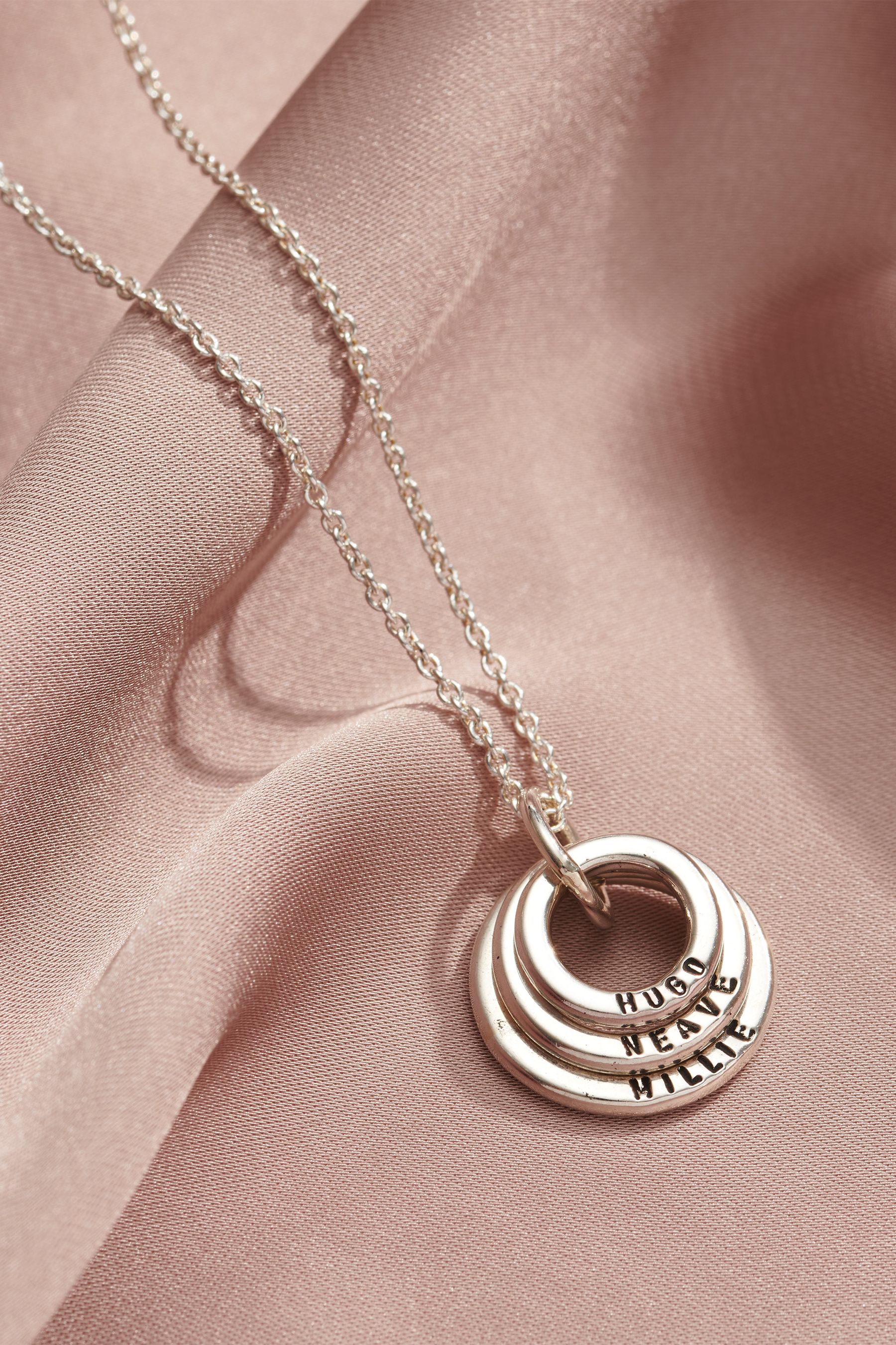 Buy Personalised Mini Family Names Necklace by Posh Totty Designs