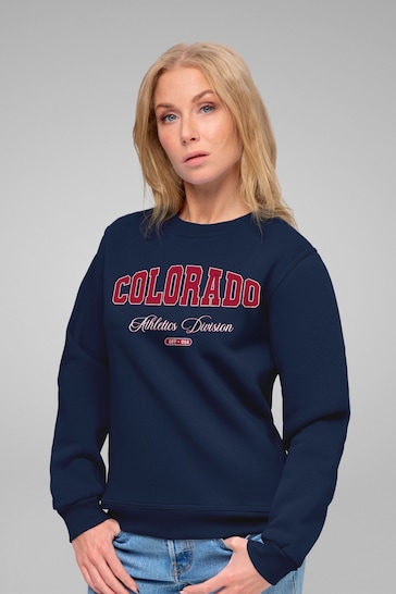 Coto7 Navy Colorado Retro Athletics Division Women's Sweatshirt