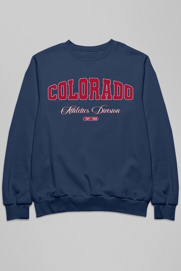 Coto7 Navy Colorado Retro Athletics Division Women's Sweatshirt