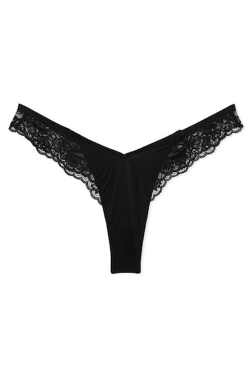 Buy Victoria's Secret Black Lace Thong Knickers from the Next UK online shop