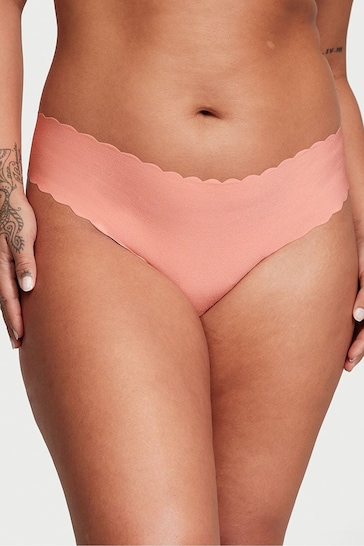 Victoria's Secret Punchy Peach Orange Scalloped Thong Knickers