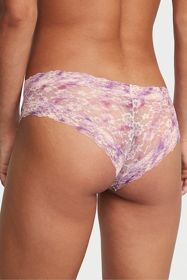 Victoria's Secret Unicorn Purple Double Side Lace Up Lacie Cheeky Knickers