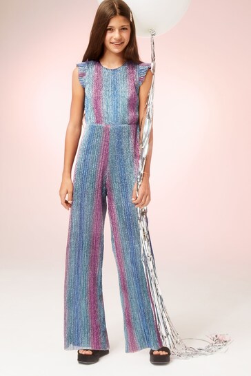 Lipsy Blue Pink Rainbow Party Jumpsuit