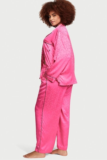 Victoria's Secret Hollywood Pink Satin Long Pyjamas