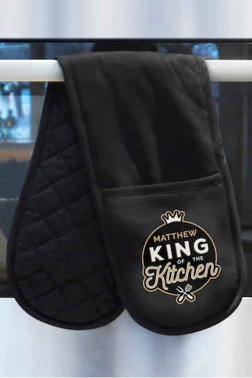 Personalised King of the Kitchen Oven Gloves by PMC