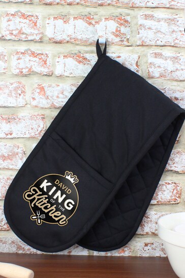 Personalised King of the Kitchen Oven Gloves by PMC