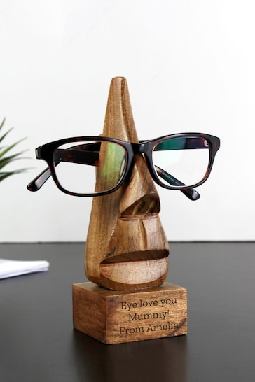 Personalised Wooden Nose-Shaped Glasses Holder by PMC