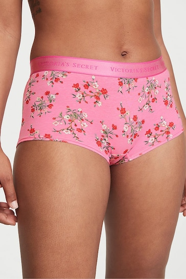 Victoria's Secret Hollywood Pink Blossoms Short Logo Knickers