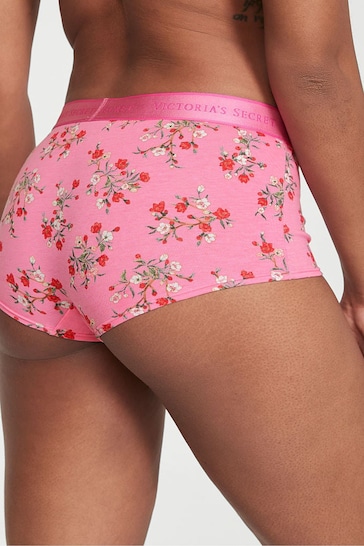 Victoria's Secret Hollywood Pink Blossoms Short Logo Knickers