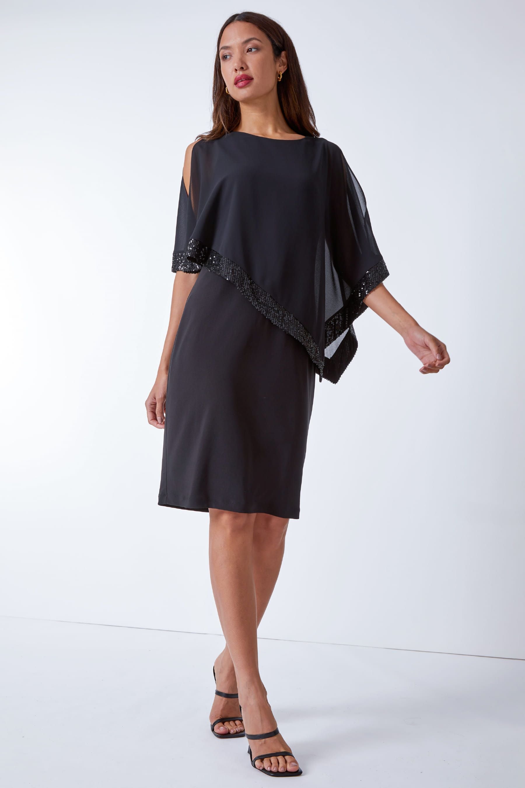 Asymmetric shop overlay dress