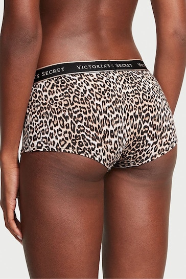 Victoria's Secret Basic Instincts Leopard Short Logo Knickers