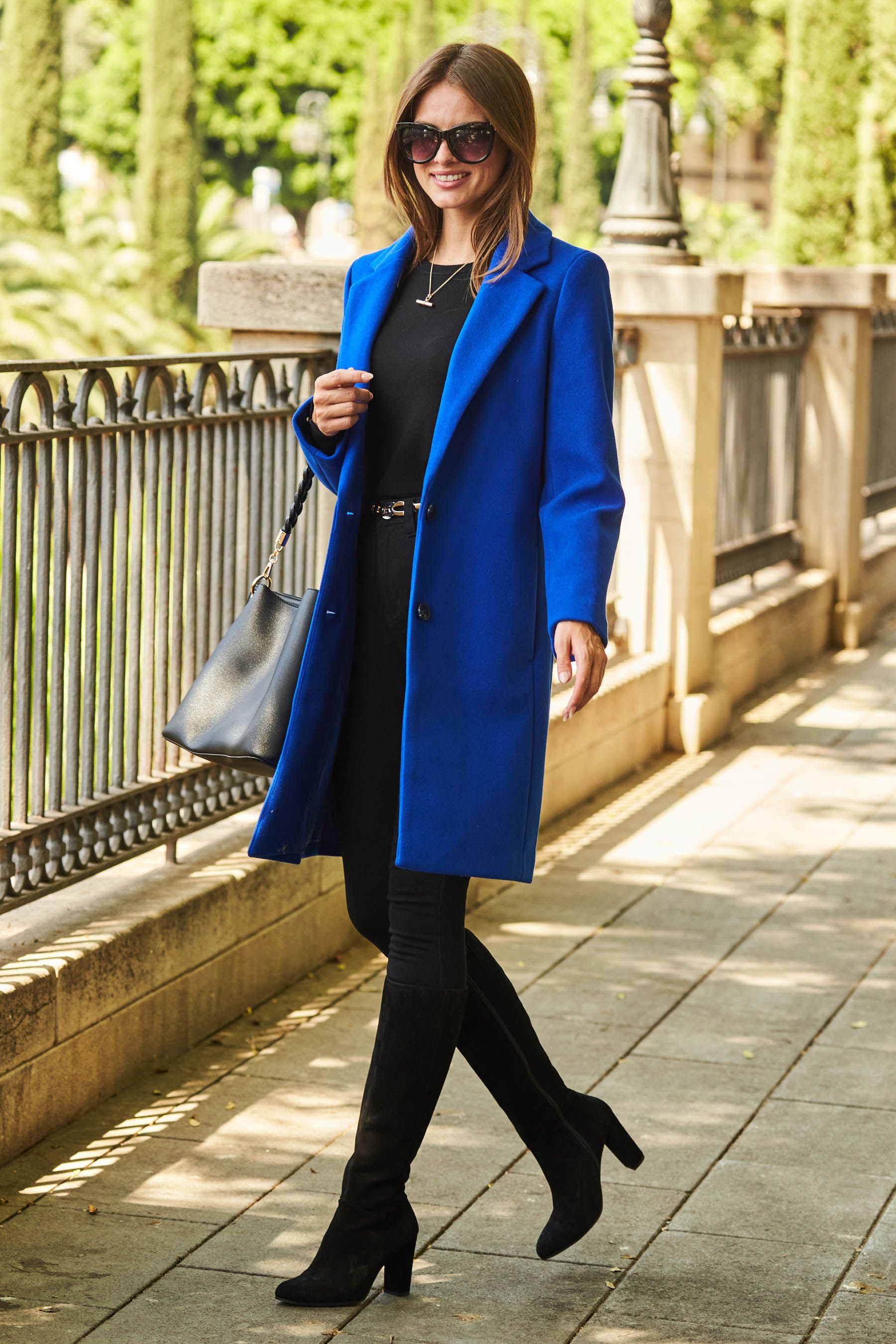 Cobalt blue ladies sale coat