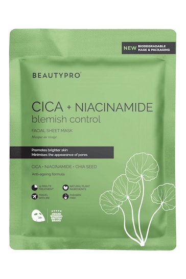BeautyPro Cica+ Nicinamide Facial Sheet Mask